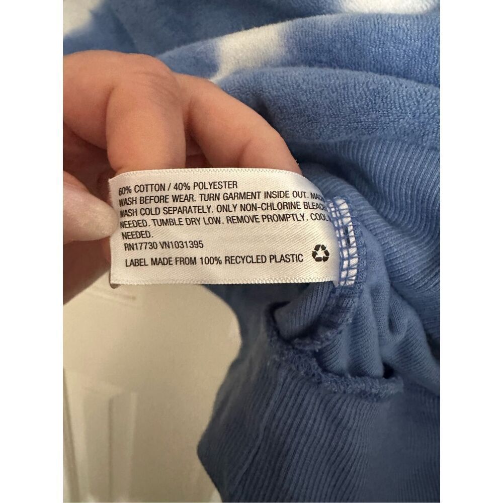 Wild Fable Blue Tie Dye Oversized Hoodie XS French Terry Sweatshirt - Picture 5 of 9